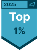 Top 1 badge — Global